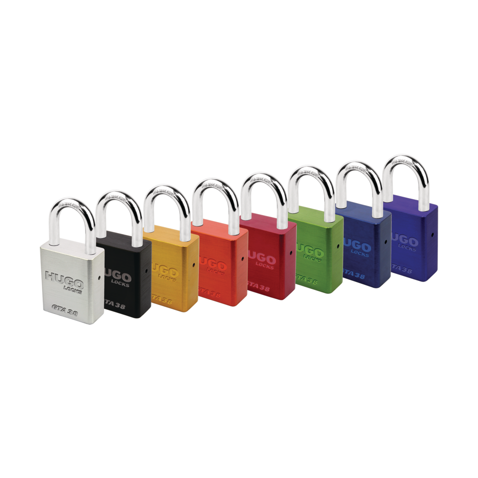 Lacăt aluminiu Hugo GTA 38 Violet violet, 38 mm