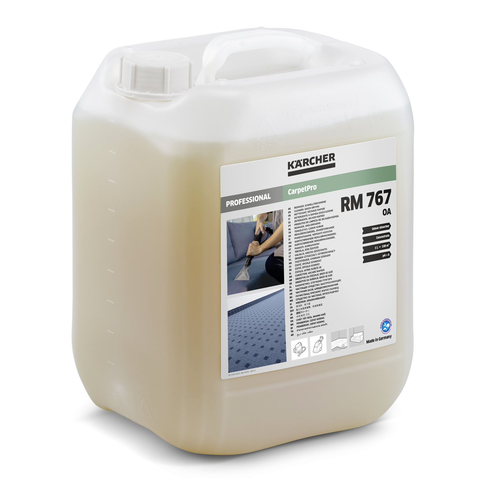 RM 767 OA** 10l cleaner, quick-drying